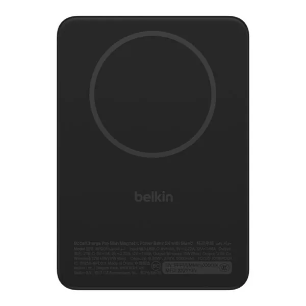 Belkin Batterie externe Slim magnétique 5 000 mAh, Qi2 15 W, PD 20 W, support intégré, photo 4