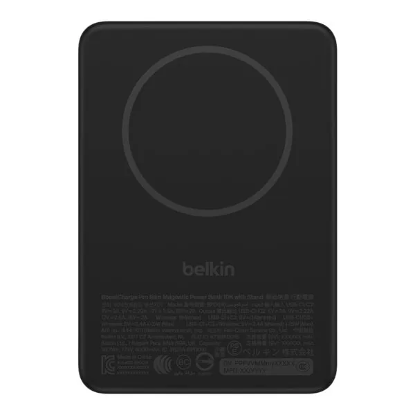 Belkin Batterie externe Slim magnétique 10 000 mAh, Qi2 15 W, PD 20 W, support intégré, photo 3