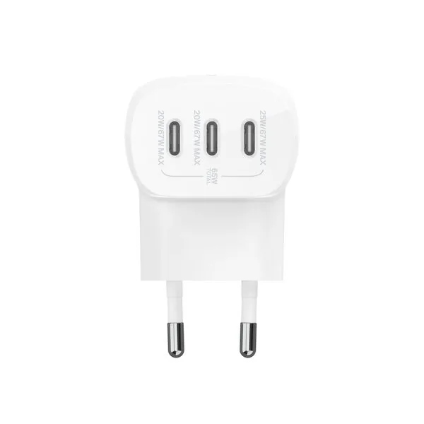 Belkin Chargeur secteur USB-C 3 ports 67 W avec PPS et câble USB-C 5 A de 100 W, photo 3