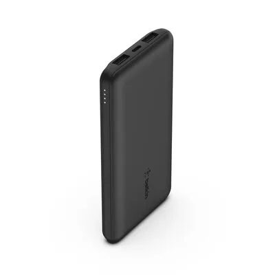 Belkin Batterie externe 10 000 mAh, USB-C 15 W, 2 ports USB-A, câble USB-A vers USB-C 15 cm, Noir (BPB011btBK)