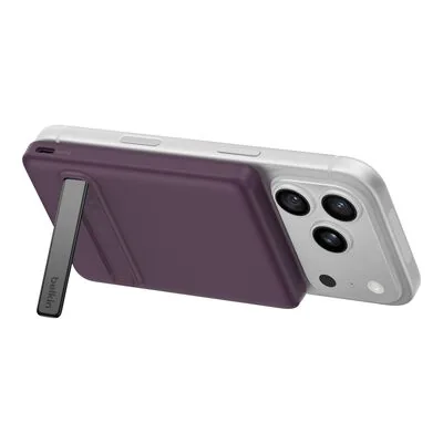 Belkin Batterie externe Slim magnétique 5 000 mAh, Qi2 15 W, PD 20 W, support intégré, photo 3