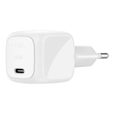 Belkin Chargeur secteur USB-C PD 30 W avec PPS, blanc (WCA008kqWH)