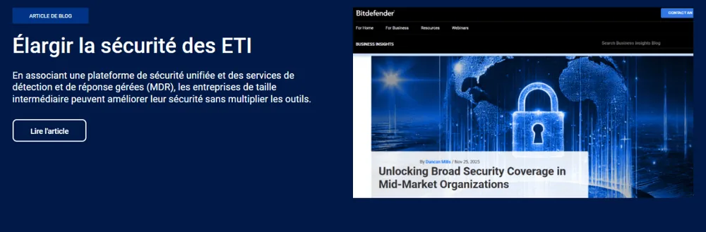 Plateforme de sécurité unifiée Bitdefender GravityZone Business Security