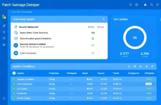 Interface de gestion des correctifs et mises à jour de sécurité